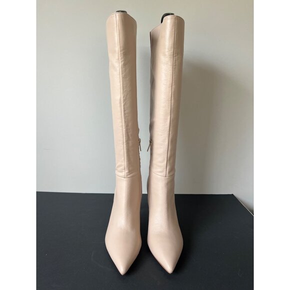 Marc Fisher LTD Georgiey Pointed Toe Knee ivory leather High Boots size 6.5 - Picture 5 of 9